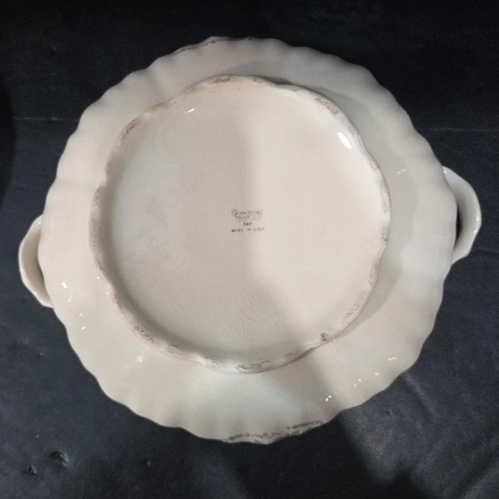 Crooksville China‎ Soup Tureen #645, Vintage Lidded Serving Bowl, Vegetable Dish